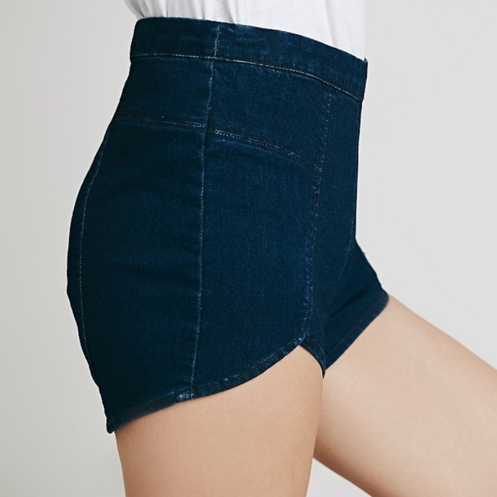 Free People tulip denim shorts
